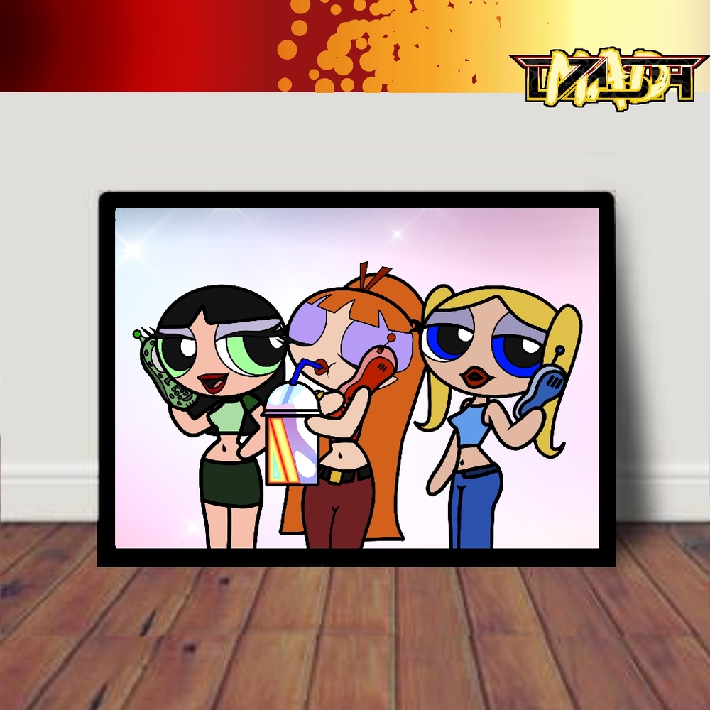 Powerpuff Girls Z mall scene, teenage ppg, The Powerpuff Girls, Teen PPG Cartoon